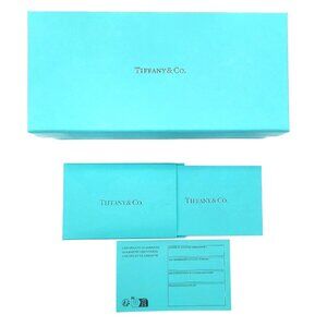 Tiffany & Co. EMPTY Blue Gift Box Jewelry Sunglasses 6.5 x 3 x 3 w/ COA Papers
